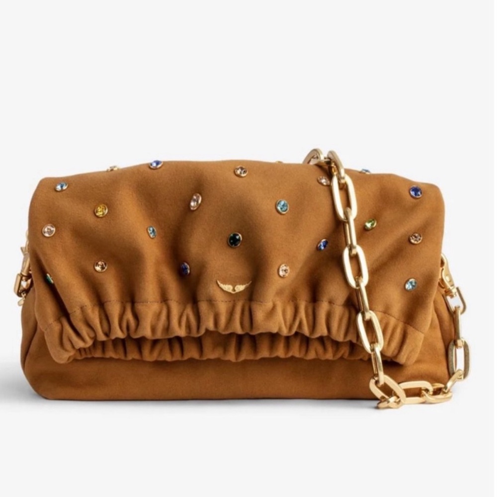 Zadig & Voltaire Rockyssime suede shoulder bag